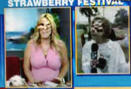 Gilliane and Strawberry Field reporter